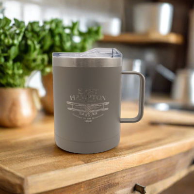 Stainless Steel Camping Mug with Lid - Gray (14oz)
