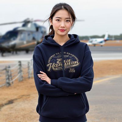 Gateway To The Hamptons Unisex Pullover Hoodie - Navy