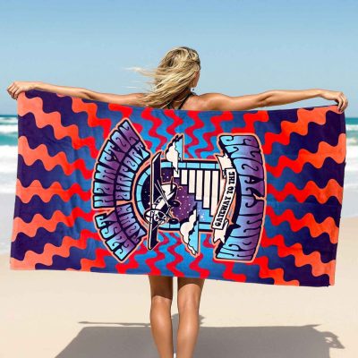 Gateway to the Hamptons 30 x 60 inch Beach Towel Retro