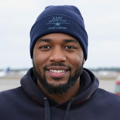 East Hampton Town Airport Adult Knit Cap Beanie - Navy
