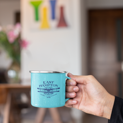 Metal Camping Mug - Light Blue (15 oz)